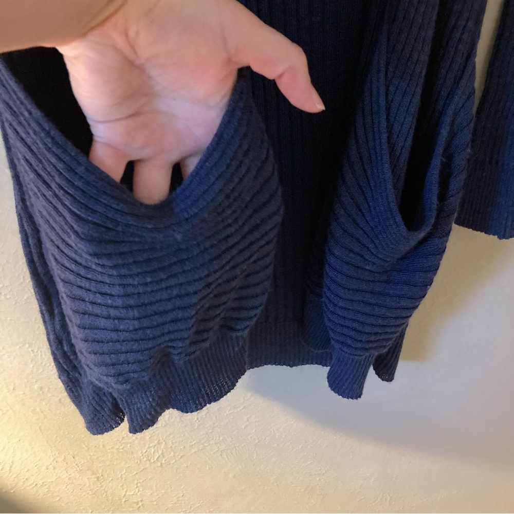 Studio M - Navy Colored Duster Cardigan - Size Large - Picture 3 of 4